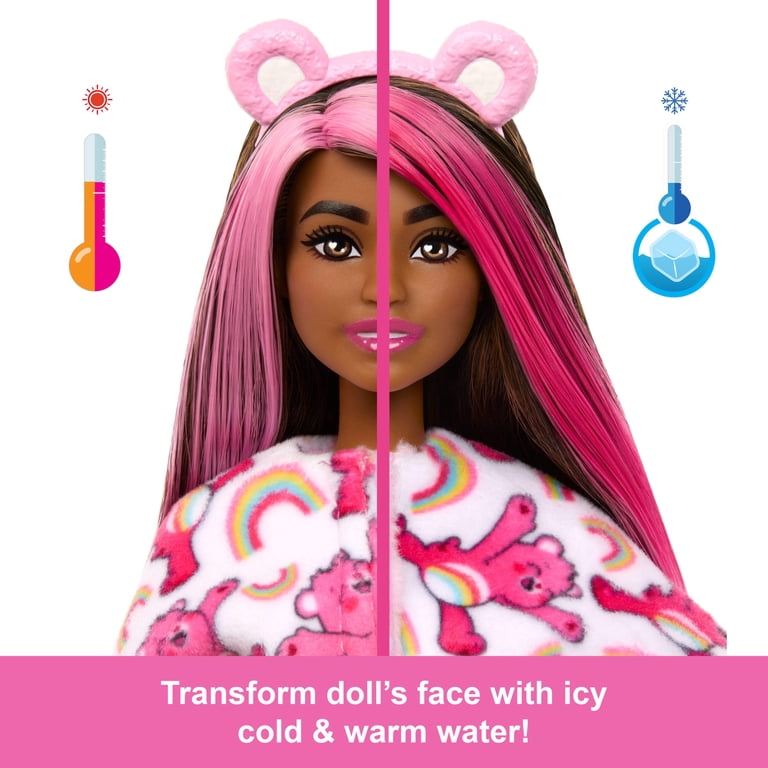 Free Shipping! Barbie Care Bears Series Doll with Plush Costume and 10  Surprises for Kids 3 to 7