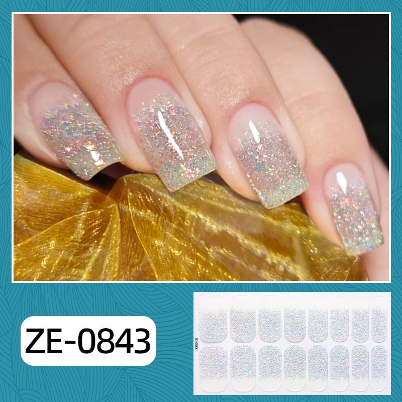 10PCS Gradient onion powder nail stickers waterproof ins style nail stickers nail polish film free baking nails