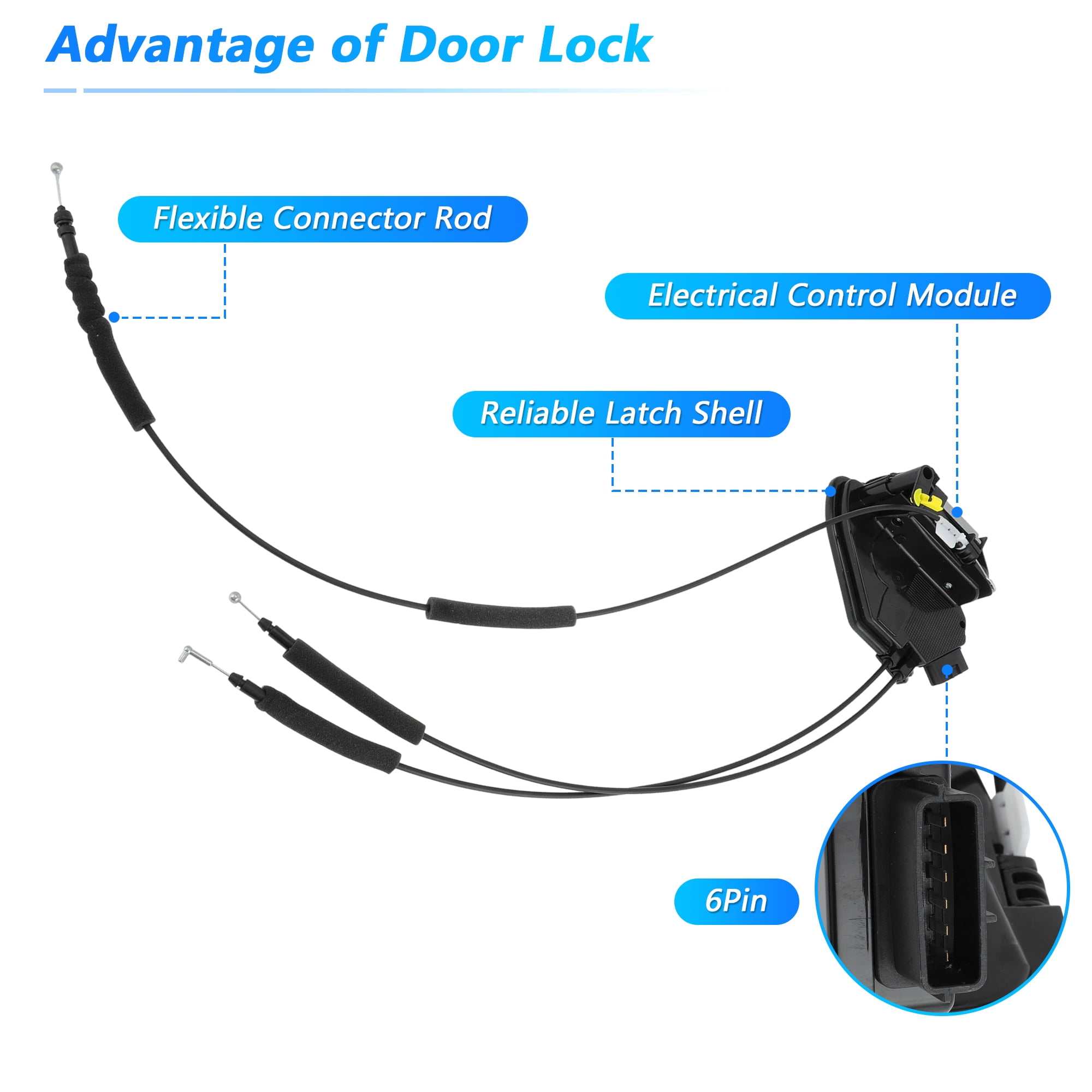 Unique Bargains Power Door Lock Latch Actuator for Nissan Sentra 2013-2019 Left Side