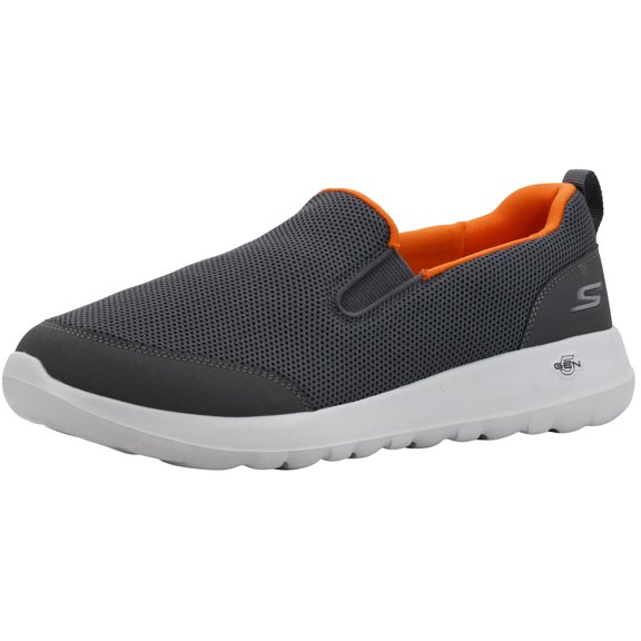 Skechers Men's Go Walk Max-Clinched Shoe, Charcoal/Orange, 10 M US