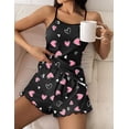 thumbnail image 2 of Ekouaer Womens Cami Pajama Sets 2 Piece Cute Print Pjs Soft Tank Top & Elastic Waist Shorts Camisole Lounge Set, 2 of 6
