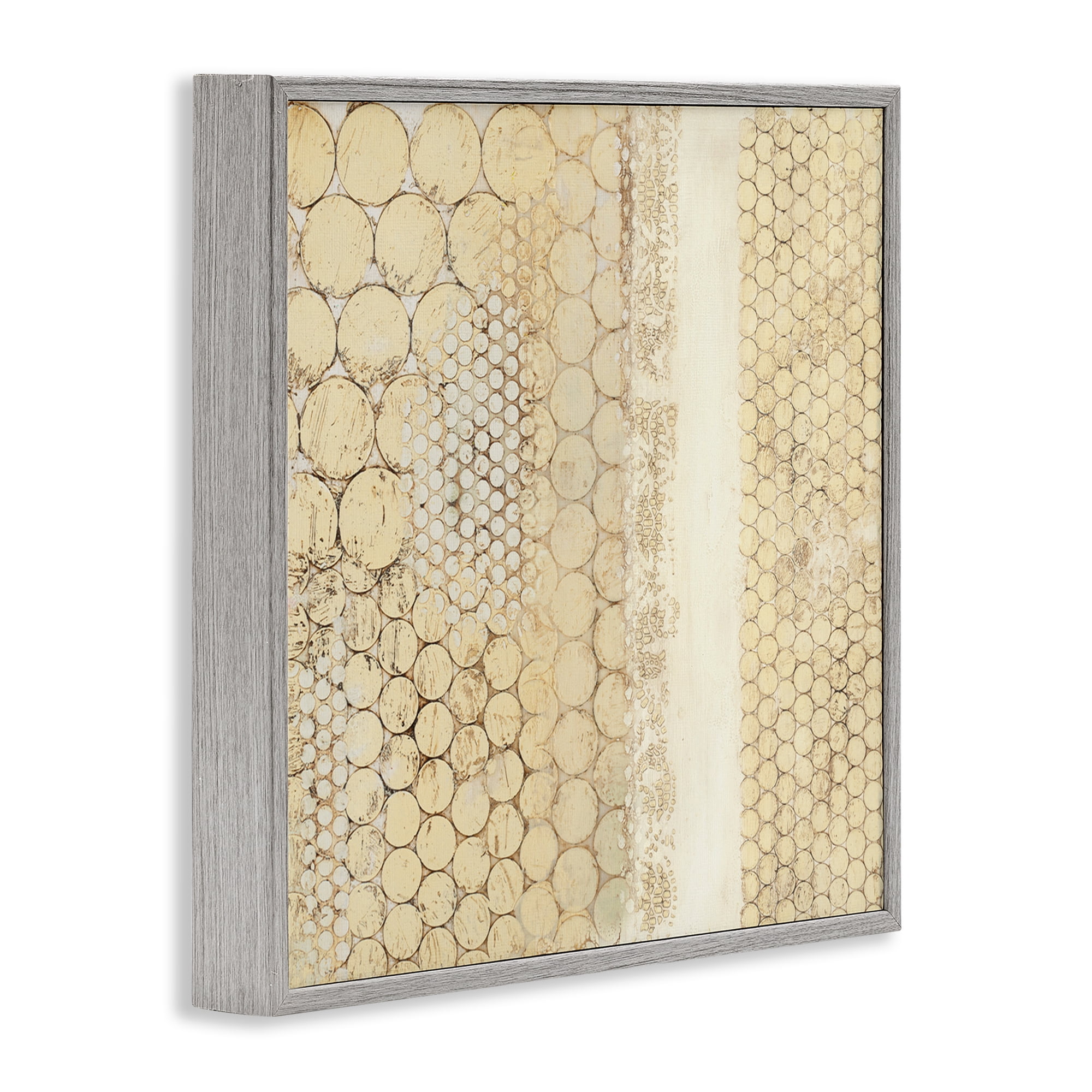 Stupell Industries Rustic Natural Pattern Abstract Painting Gray Framed Art Print Wall Art, 12 x 12