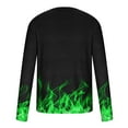 thumbnail image 5 of Tawop Shirts for Men Crew Neck Long Sleeve Pullover Graphic Casual Green 2XL, 5 of 5