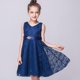 thumbnail image 2 of Vestido de encaje sin mangas para niñas y niños, con cuello en V, formal, para boda, vestido de fiesta, 2 of 3