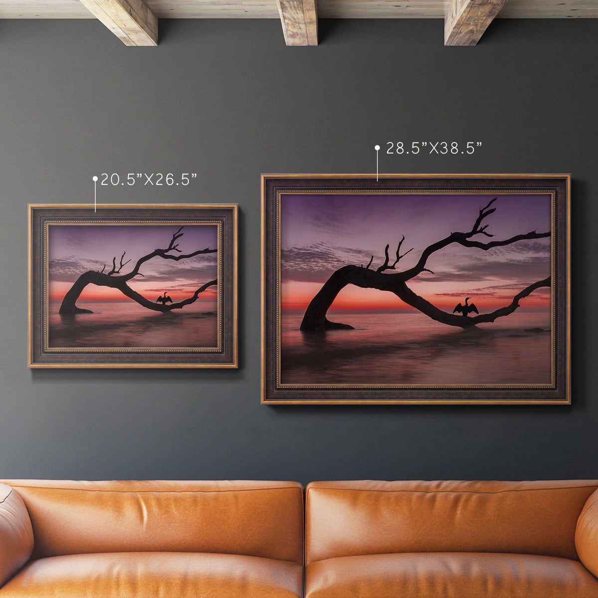Photography Study Sunset Beach Premium Framed Canvas- Ready to Hang