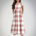 thumbnail image 2 of Tranfacy Robes d'Été pour Ados, Robes d'Été pour Filles, Robe d'Été pour Filles de 6 à 12 Ans à Manches Courtes, Col Rond, Décontractée, à Pois, Robe Longue Ample et Confortable, 2 of 7