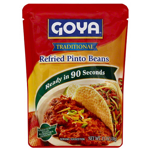 Goya Traditional Refried Pinto Beans, 15 oz, (Pack of 12)