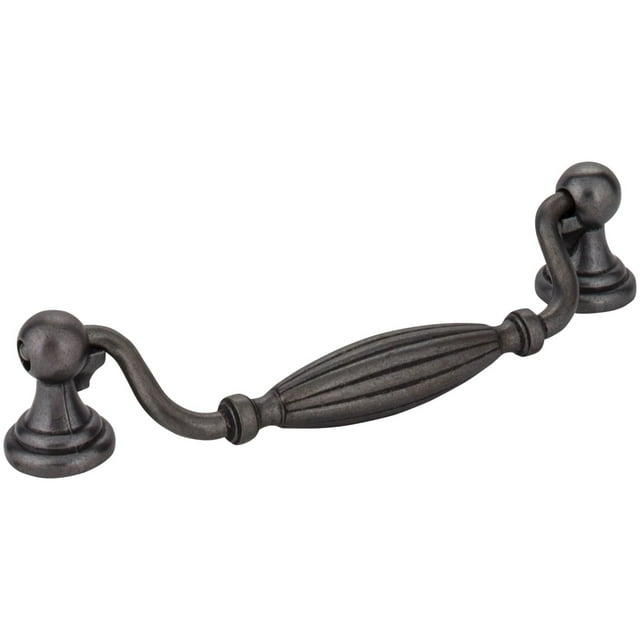 Jeffrey Alexander 718-128 Glenmore 5" Center To Center Drop Cabinet Pull - Gun Metal