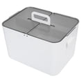 thumbnail image 2 of PENGXIANG Portable Storage Box Plastic Storage Box Storage Box Large Double‑Layer Office White Plastic Compartment Dustproof Medicine Chest, 2 of 8