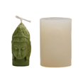 thumbnail image 4 of Estatua de Buda 3d molde de silicona para hacer velas hecho a mano moldes de jabón polímero bricolaje, Buda de tres caras Feliz Sencillez, 4 of 5