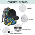 thumbnail image 4 of Cute Dinosaur Pattern Backpack for School,Cute School Bag,Schoolbag with Adjustable Shoulder Straps & Padded Back,15.7"x11.8"x5.5", 4 of 5