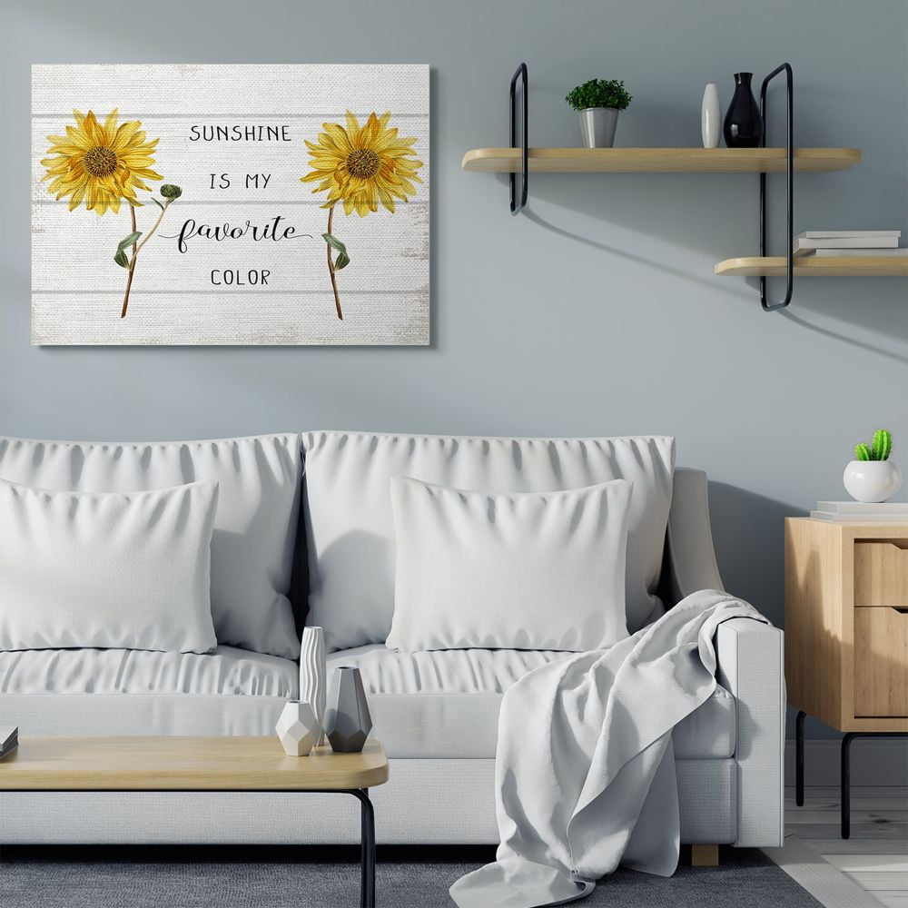 Stupell Industries Sunshine is My Favorite Color with Sunflower Accents Designed by Daphne Polselli