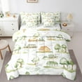 thumbnail image 1 of Rustic Train Twin Bedding Set Green Botancial Tree Print Comforter,Cottage Country Landscape 7 Pieces Bed In A Bag Nature Art Farmhouse Decor Sheet Set With Comforter for Kids Boys Girls, 1 of 5