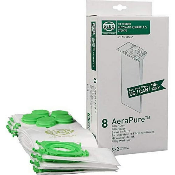 Sebo X/C/370 Upright Vacuum Cleaner Bags Part 5093AM