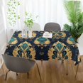 thumbnail image 3 of Yayeee Tablecloths 54" x 54" Rectangle Wrinkle Resistant Party Table Cover, Green Peacock Pattern, 3 of 8