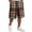 Red, variant on Delconic Men Holiday Tartan Plaid Quick Dry Knee Length Casual Shorts Elastic Drawstring Waist Side Pockets Loose Fit Short Pants For Summer Beach Gym Hiking Daily Black L
