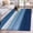 Blue, variant on Teal Turquoise Aqua Ombre Bathroom Rug Washable 2x3 Entryway Rug Non Slip Contemporary Abstract Lines Front Door Mat Low Pile Indoor Doormat Throw Floor Carpet for Kitchen Bedroom Entrance
