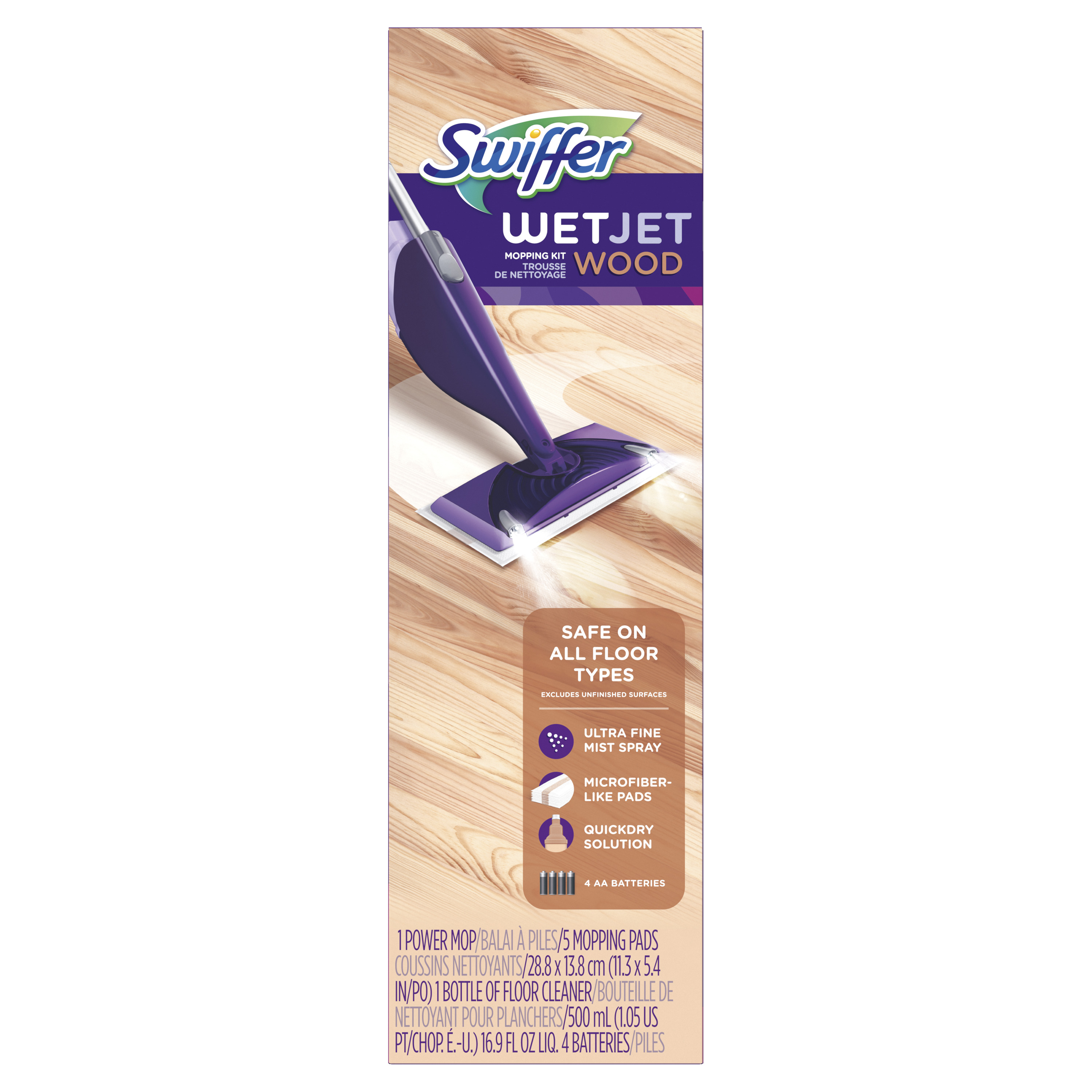 Swiffer Wetjet Wood Floor Spray Mop Starter Kit 1 Power Mop 5
