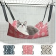 thumbnail image 7 of Moocorvic Cat Hanging Window Hammock, Soft Breathable Pet Cage Hammock with Adjustable Straps and Metal Hooks, Reversible Double Sided Hanging Bed for Small Dogs, 7 of 7