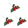 thumbnail image 3 of Billuyoard Ramas de bayas rojas de Navidad, atmósferas temáticas decorativas artificiales de espuma, Fondo de fotografía de Navidad, decoración de Type1 NO1 Billuyoard CBP442666, 3 of 6