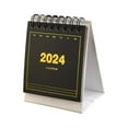 thumbnail image 4 of Colaxi 2024 Calendar Mini Desk Calendar,Portable,Ornaments,Standing Flip Desktop Calendar,Twin Wire Binding Calendar for Home Office black on white, 4 of 10