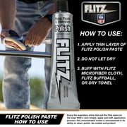 Flitz Metal Polish Paste - Multi-Purpose Cleaner and Polish for Aluminum, Brass, Copper, Chrome, Stainless Steel, Silver, Fiberglass and Plastic, 1.76 oz