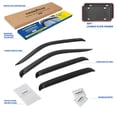 thumbnail image 5 of Goodyear Shatterproof Window Deflectors for Trucks Ford F250 to F550 Super Duty 1999-2016 SuperCrew,Tape-on Rain Guards,Window Visors,Vent Deflector,Vent Visor,Truck Accessories, 4pcs - GY008703, 5 of 8
