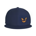 thumbnail image 3 of DouZhe Flat Brim Cap Snapback Hat, Halloween Face Emotion Prints Adjustable Blue Adult Baseball Cap, 3 of 6
