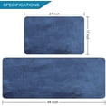 thumbnail image 2 of 2 Pieces Kitchen Rugs, Abstract Anti Fatigue Non Slip Foam Cushioned Royal Blue Art Graffiti Modern Comfort Indoor Floor Mat Runner Rug Set for Laundry Office Sink Bathroom (17"x48"+17"x24"), 2 of 14