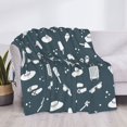 thumbnail image 4 of Throw Blanket for Couch, ice cream hat sunglasses Super Soft Fuzzy Comfy Warm Throw Blanket, Cuteness Lightweight Cozy Plush Flannel Blanket & Throws for Sofa and Bed All Season, 4 of 5