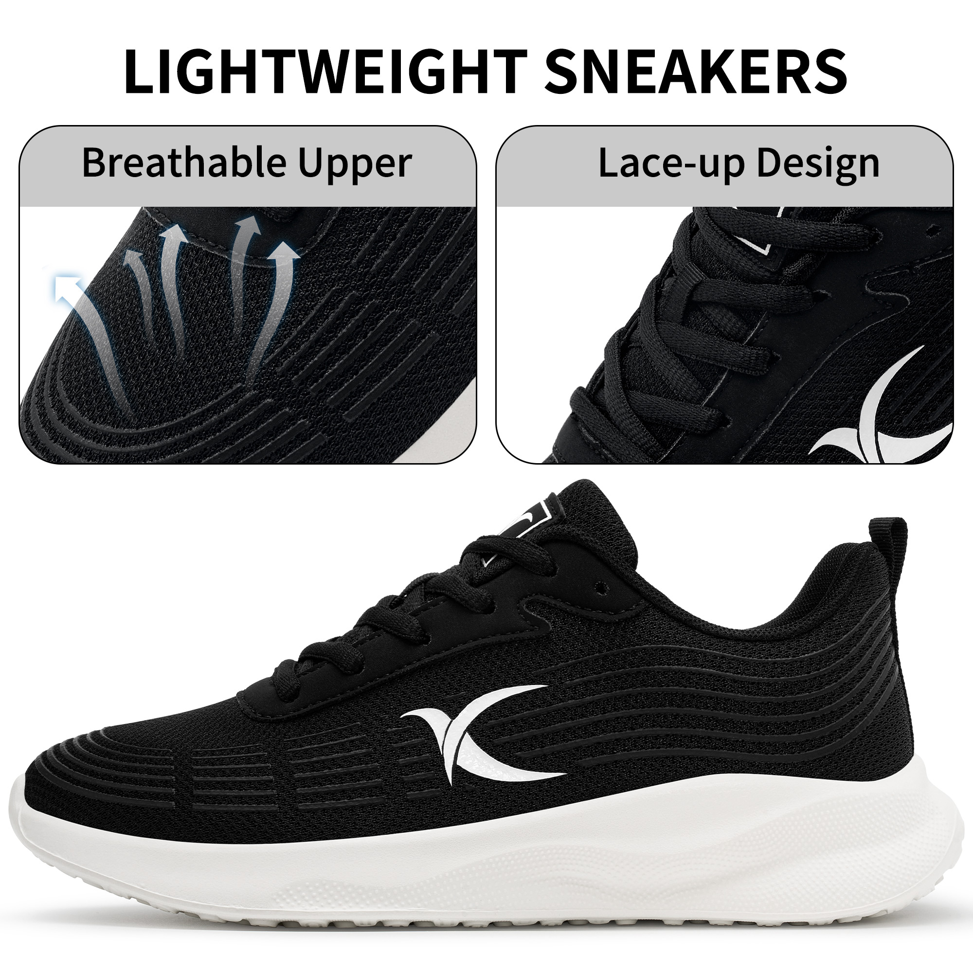 Ecetana Walking Shoes for Women Casual Sneakers Breathable Athletic Tennis Sneakers