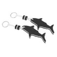 thumbnail image 3 of koolsoo 2 Pieces Shark Shaped EVA Floating Keychain Keyring Water Key Float Black, 3 of 9