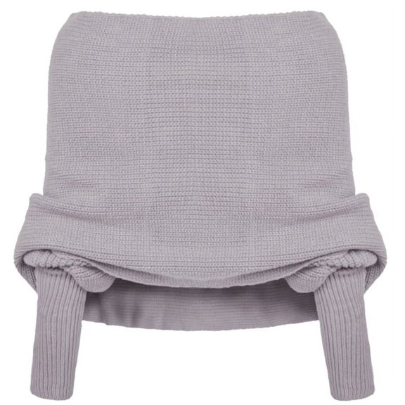 Snowfall Sweater Scarf with Sleeves, Autumn Winter Warm Knitted Crochet Scarf Wrap Shawl Cape with Sleeves Blankets Gray