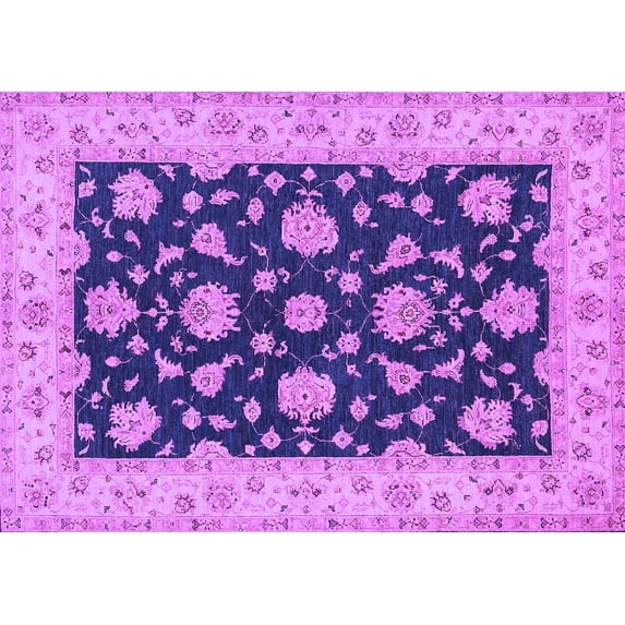 Ahgly Company Indoor Rectangle Persian Purple Traditional Area Rugs, 7' x 10'