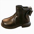 thumbnail image 3 of KPOPLK Girls Boots Waterproof Outdoor Side Zipper Comfort Ankle Boots Combat Short Booties for Toddlers/Little Kids/Big Kids(E,Black), 3 of 8