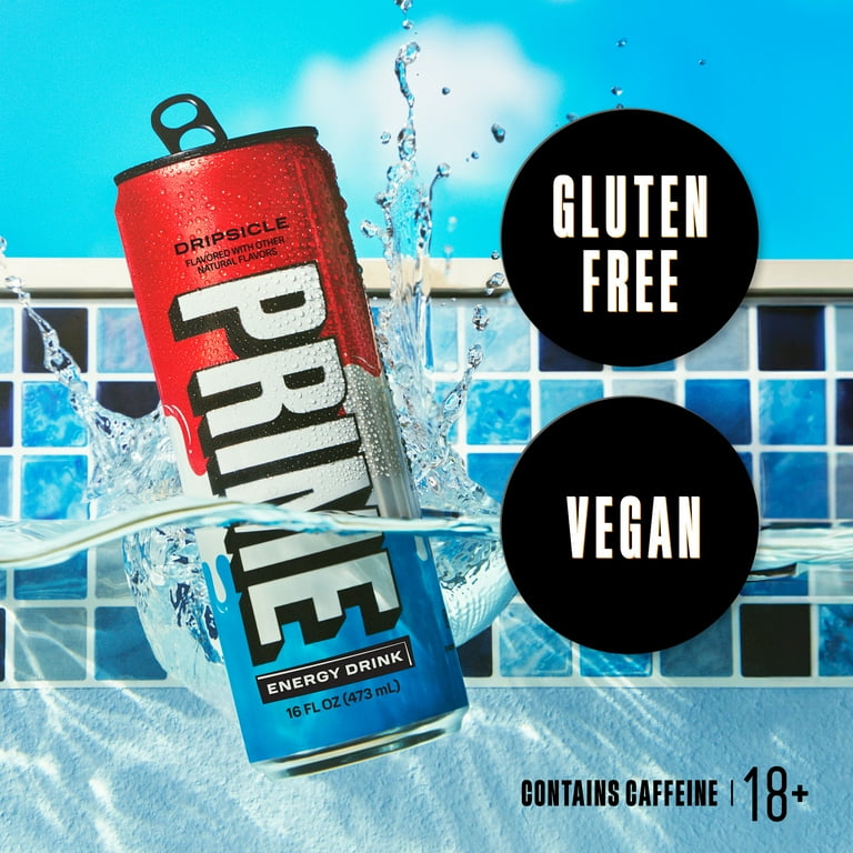 PRIME, Sugar Free Energy Drink, 16 fl oz, Dripsicle, 12 Pack