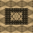 thumbnail image 1 of Ahgly Tapis d'Intérieur Lavable en Machine Carré Transitionnel Marron, 4 Pieds Carré, 1 of 7