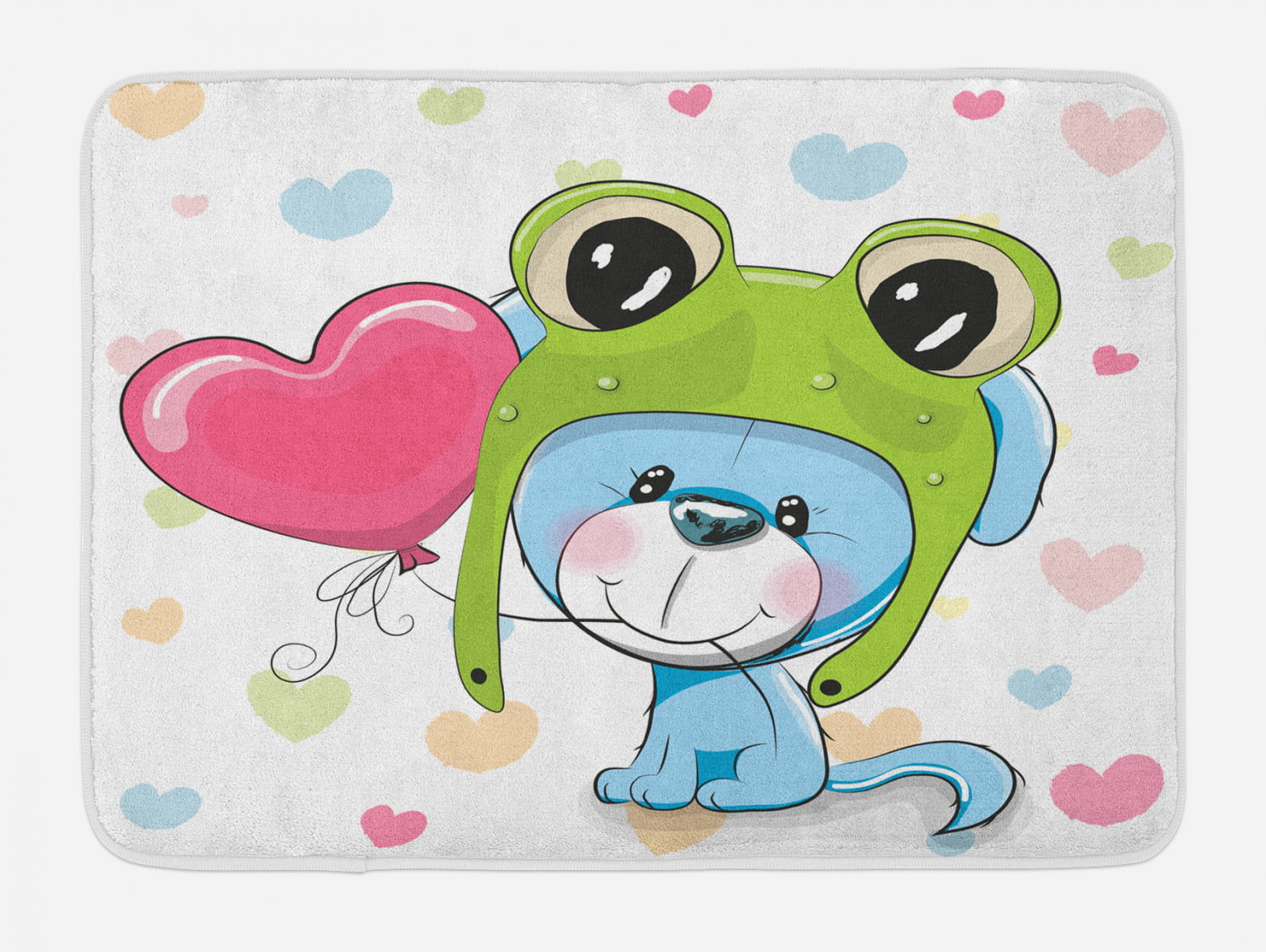 Frog Give Heart Valentine's Day Non-Slip Outdoor Indoor Front Door Mat bathroom 