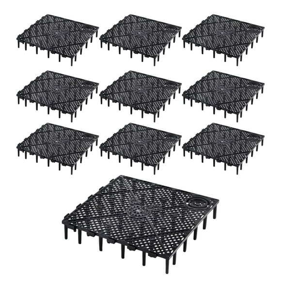 Yinanstore 10 Pieces Tank Bottom Filter Plate, Grid Divider Tray Sand Gravel Filter Board Accessories , Black