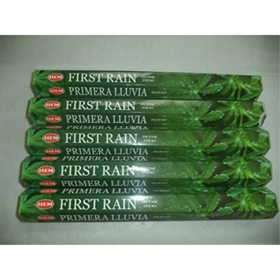 hem first rain 100 incense sticks (5 x 20 stick packs)