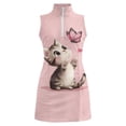 thumbnail image 2 of Shadoumai Girls Tennis Dress Sleeveless Golf Outfit 1/4 Zip with Pockets Kids 4-15Y Athletic Summer Sport,Athletic Tennis Girls Dress Toddler, 2 of 6