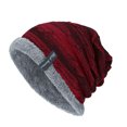 thumbnail image 4 of RUNROTOO Mens Beanie 1Set Warm Knit Hat in Wine Red for Cold Weather Protection, 4 of 6