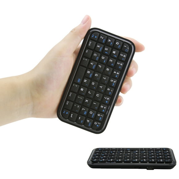 SHARE SUNSHINE Wireless Bluetooth Keyboard Ultra Slim Silent Mini Wireless Keyboard Rechargeable Portable Pocket Keyboard Handheld 49 Keys Cordless Keyboard for iPhone iPad Android Laptop Windows Mac