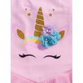 thumbnail image 5 of iEFiEL Kids Little Girls Cartoon Horse Print Ballet Dance Leotard Dress Dancewear, 5 of 7