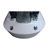 Shiatsulogic Pedicure Chair 18 LX with Discharge Pump, Pipe-Less Magnetic Jet Pedicure Spa, White/Black LotusII Tub, White Coverset