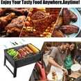 thumbnail image 6 of Vowella Portable Folding Charcoal Grill, Compact & Lightweight Stainless Steel Barbecue Grill with Tools for Camping, Beach, Picnics, Backyard, 6 of 11