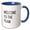 Blue/White, variant on 3drose, Welcome to the Team Typography Design, 11oz Two-tone Red Mug
