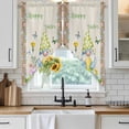 thumbnail image 6 of Easter Swag Valances for Windows 2 Pack, Kitchen Window Curtains 36 Inch Length, Rustic Gnomes Duck Floral Colorful Eggs Wooden Grain Privacy Swag Curtains for Living Room/Bathroom 36"x36", 6 of 8