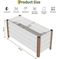 thumbnail image 4 of Historyli Huerto elevado de aluminio de 39x16x18 pulgadas,jardinera grande para exteriores,resistente a la corrosión y ligero con esquinas redondeadas seguras para la familia, 4 of 7