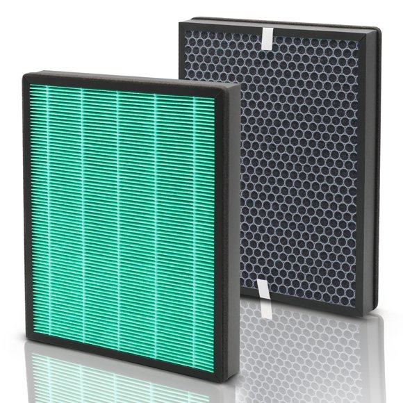 400/4 Filtre de Remplacement 400 400S Compatible avec Coway Airmega Max 2 00S Air Pu-rifier, Remplacement de Filtre (Comparer à la Pièce No AP-2015F/AP-2015E) avec HEPA Véritable Premium H13 et Charbon Activé, Lot de 2